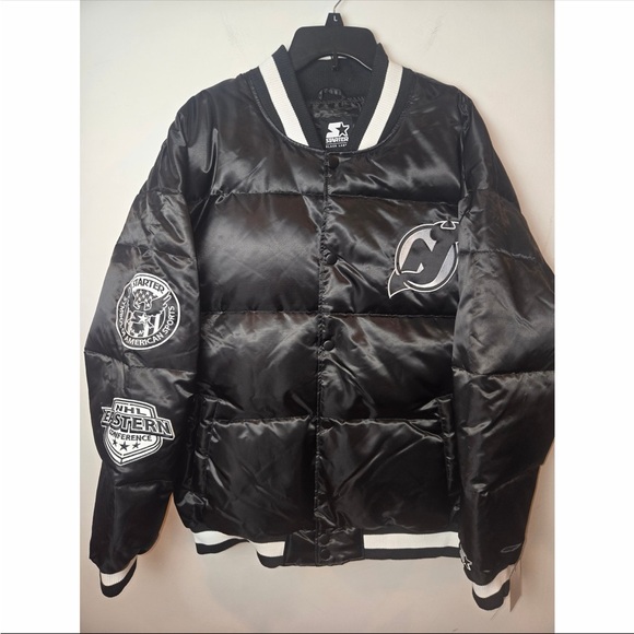 STARTER Other - Starter Black Label New Jersey Devils Puffer Jacket Mens XL NHL Black NWT